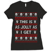 emo gothic ugly christmas sweater. Ladies Fitted T-Shirt