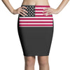 usa flag navy american Pencil Skirts
