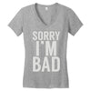 sorry i'm bad (2) Women's V-Neck T-Shirt
