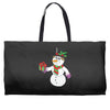 smiling snowman holding out christmas Weekender Totes