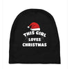 this girl loves christmas Baby Beanies