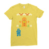 cookie monster gingerbread man ugly christmas sweater Ladies Fitted T-Shirt