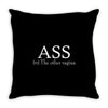 ass the other vagina funny Throw Pillow