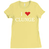 clunge funny Ladies Fitted T-Shirt