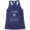 aquarius christmas ugly sweater Racerback Tank