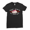 March Peeking Out Baby Girl Ladies Fitted T-Shirt