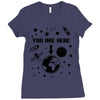 you are here outer space Ladies Fitted T-Shirt