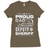 proud dad 3 Ladies Fitted T-Shirt