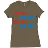one shift two shift red shift blue shift Ladies Fitted T-Shirt