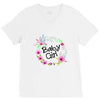 floral baby girl V-Neck Tee