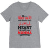 There's This Boy Who Stole My Heart He Calls Me Momma V-Neck Tee