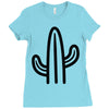 minimalistic cactus Ladies Fitted T-Shirt