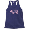 pig oink funny Racerback Tank