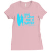 save a wave ride a surfer Ladies Fitted T-Shirt