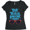 time to go tropical awesome paradise Women's Triblend Scoop T-shirt