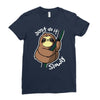 slow sloth Ladies Fitted T-Shirt