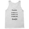 number one dad funny t shirt binary nerd geek tee s 3xl Tank Top