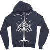 white tree of gondor Zipper Hoodie