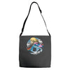 in the midst of war Adjustable Strap Totes