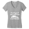 all aboard hot mess express train Women's V-Neck T-Shirt