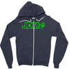 black funny glow in dark glowing Zipper Hoodie