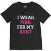 i wear pink for my aunt breast cancer V-Neck Tee