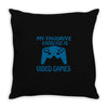 my favorite exercise is video games Throw Pillow