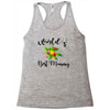world's best mommy with flowers Racerback Tank