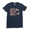 life is better with boxers Ladies Fitted T-Shirt