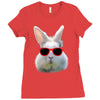 Easter Bunny Face Too Hip To Hop Ladies Fitted T-Shirt