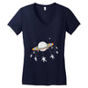saturn go round Women's V-Neck T-Shirt