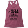 I Love You Uncle Racerback Tank