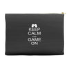 keep calm and game on Accessory Pouches