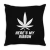 Support Lung Cancer Awareness With A White Cannabis Leaf Throw Pillow