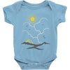 on the top (mountain) Baby Onesie
