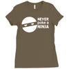 never poke a ninja Ladies Fitted T-Shirt
