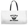 mens beard Weekender Totes