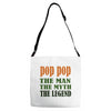 pop pop the man the myth the legend Adjustable Strap Totes