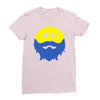 bearded smiley face Ladies Fitted T-Shirt