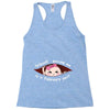 February Peeking Out Asian Baby Girl Racerback Tank