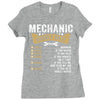 Mechanic Hourly Rate Ladies Fitted T-Shirt