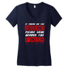 please drag across the finish line Women's V-Neck T-Shirt