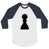 Chess King and Pawn 3/4 Sleeve Shirt