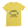daddy shark doo doo doo Ladies Fitted T-Shirt