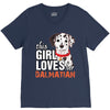 This Girl Loves Her Dalmatian V-Neck Tee