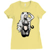 cat woman Ladies Fitted T-Shirt