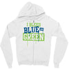 i bleed blue and green Zipper Hoodie