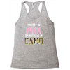 pretty in pink dangerous in camo Racerback Tank