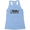 i make good looking kids Racerback Tank