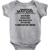 Smartass May Girl Baby Onesie